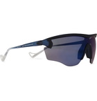 DISTRICT VISION - Reigning Champ Junya Racer D-Frame Polycarbonate and Rubber Sunglasses - Blue