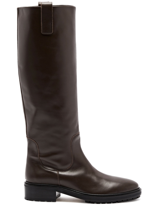 Photo: Aeyde Henry Knee-high Leather Boots Brown