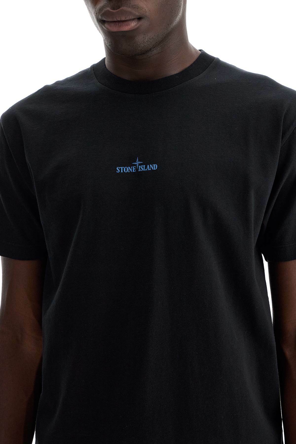 STONE ISLAND regular fit logo t-shirt Black