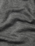 120% - Linen-Jersey Polo Shirt - Gray