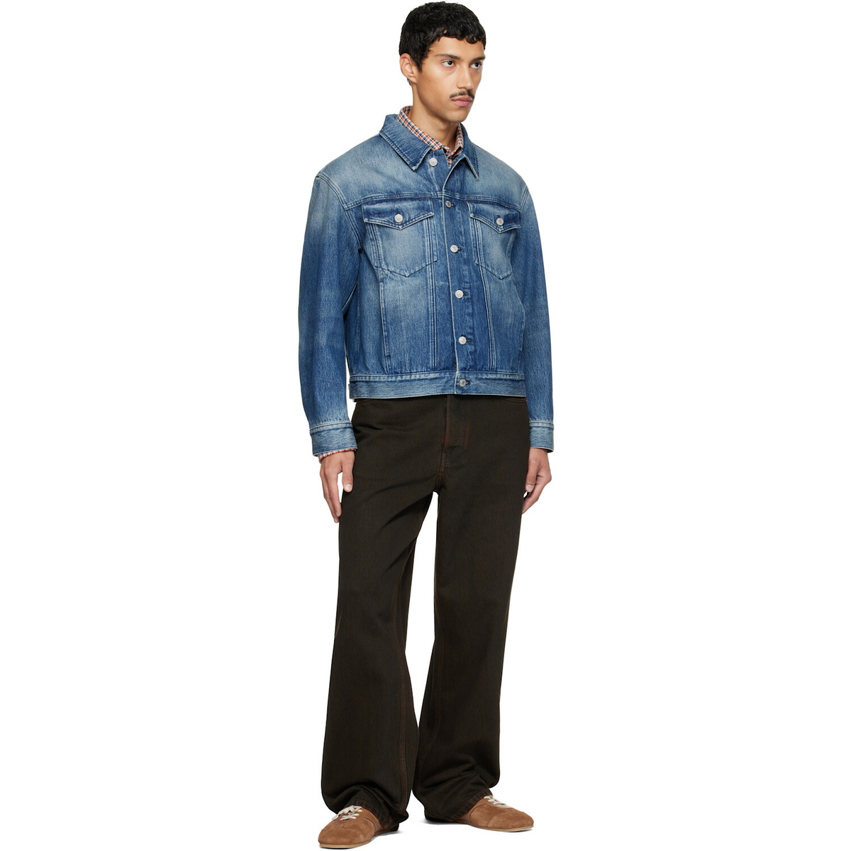 Dries Van Noten Blue Faded Denim Jacket
