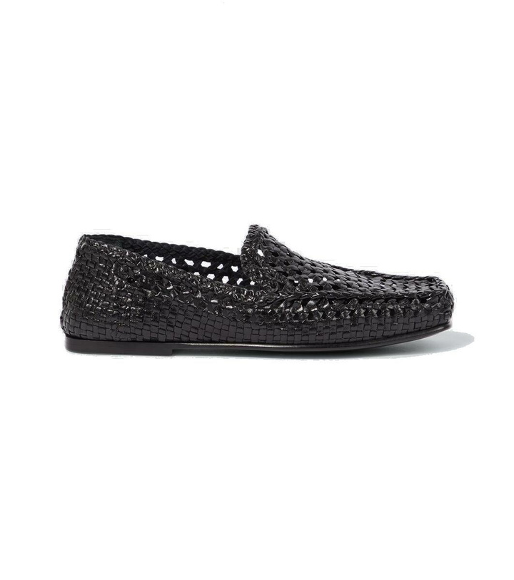 Photo: Dolce&Gabbana Driver woven leather loafers