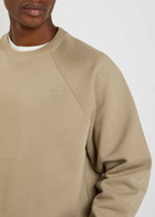 Ami Paris Logo Cotton Sweatshirt Beige