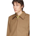 Dries Van Noten Brown and Red Wool Villiam Jacket