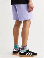 ADIDAS ORIGINALS - Adicolor Organic Loopback Cotton-Jersey Shorts - Purple