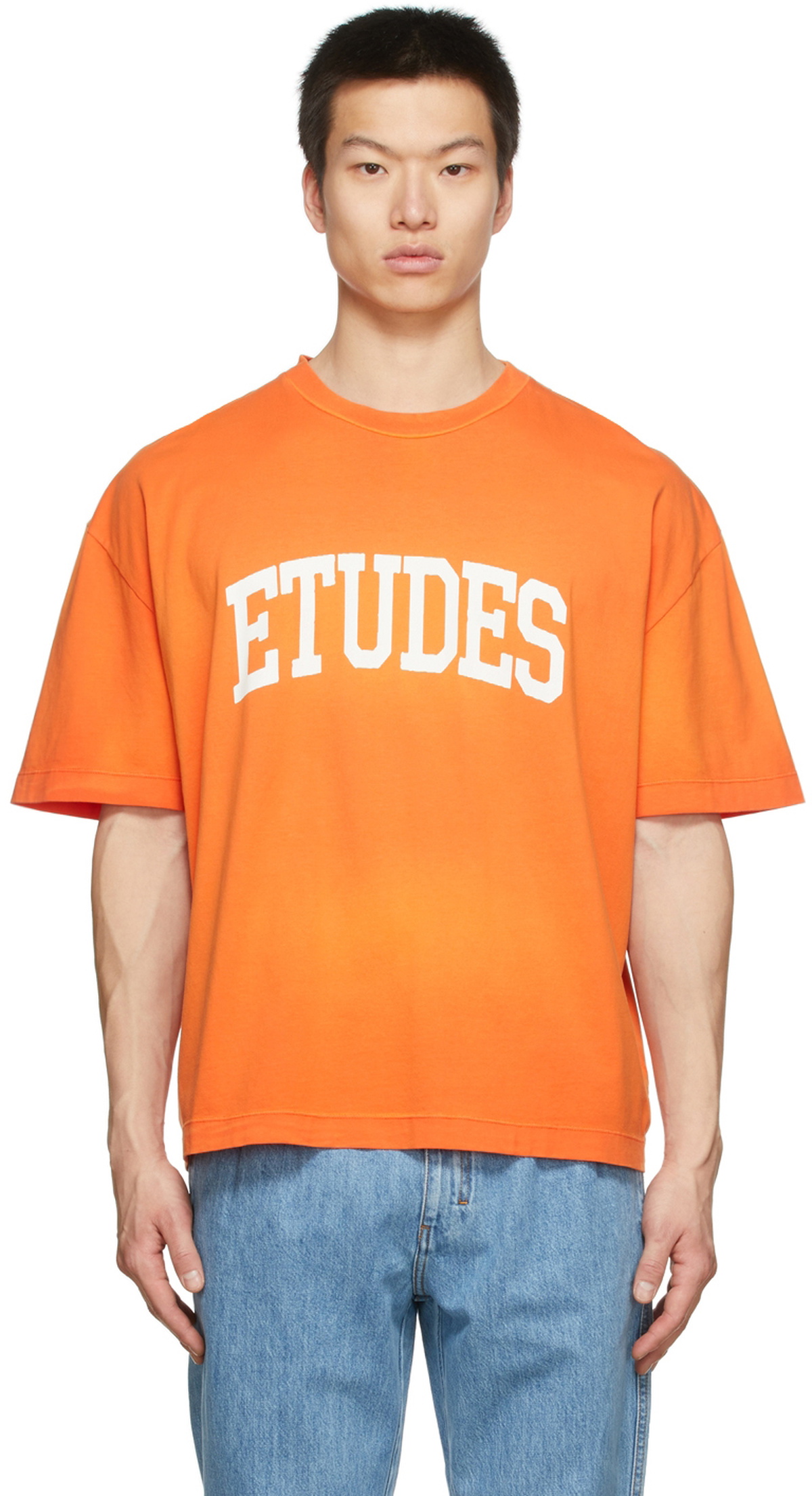 Études Orange Spirit 'Études' University T-Shirt Etudes