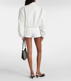 The Frankie Shop Micky cropped denim bomber jacket
