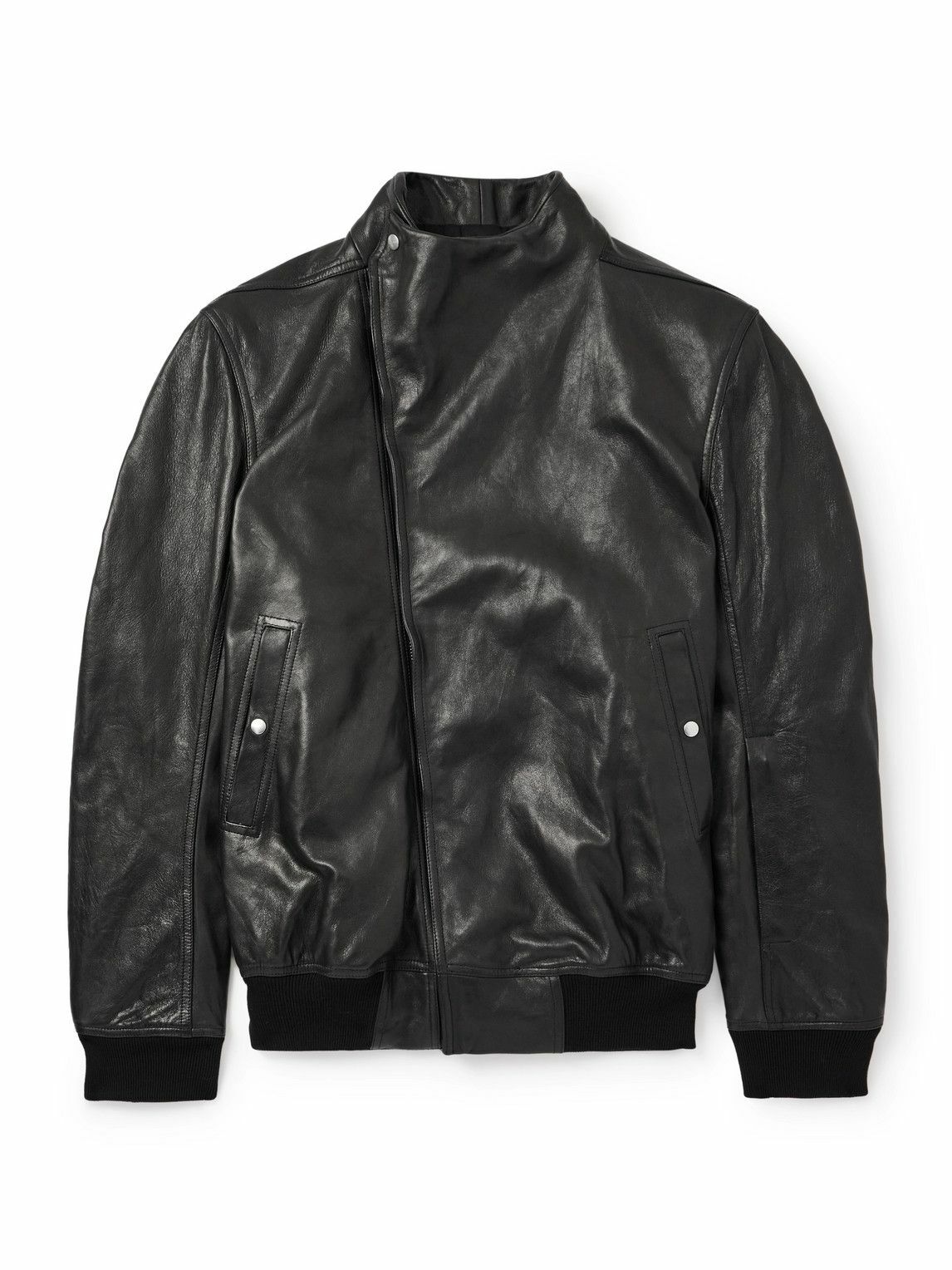 rickowens cyclops biker ライダース レザージャケット50 Rick Owens Black Leather Cyclops Biker Jacket Rick Owens