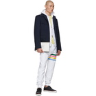 Thom Browne White Classic Zip-Up 4-Bar Hoodie