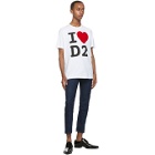 Dsquared2 White I Love D2 T-Shirt