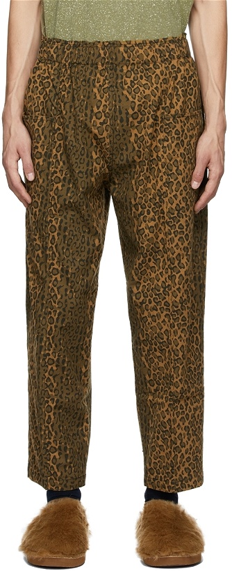 Photo: South2 West8 Beige Leopard Army String Trousers