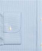 Brooks Brothers Men's Regent Regular-Fit Dress Shirt, Non-Iron Houndstooth | Light Blue