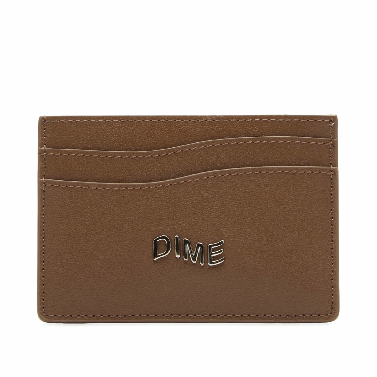 Dime Men's Leather Card Holder in Brown 