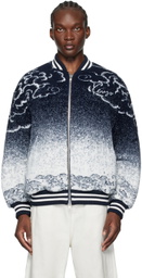 Kenzo Navy Kenzo Paris Cloud Tiger Bomber Jacket