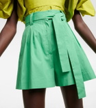 Oscar de la Renta High-rise wide-leg cotton shorts