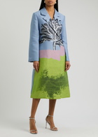 Stine Goya Colour-blocked Twill and Cloque Coat Multicoloured 1