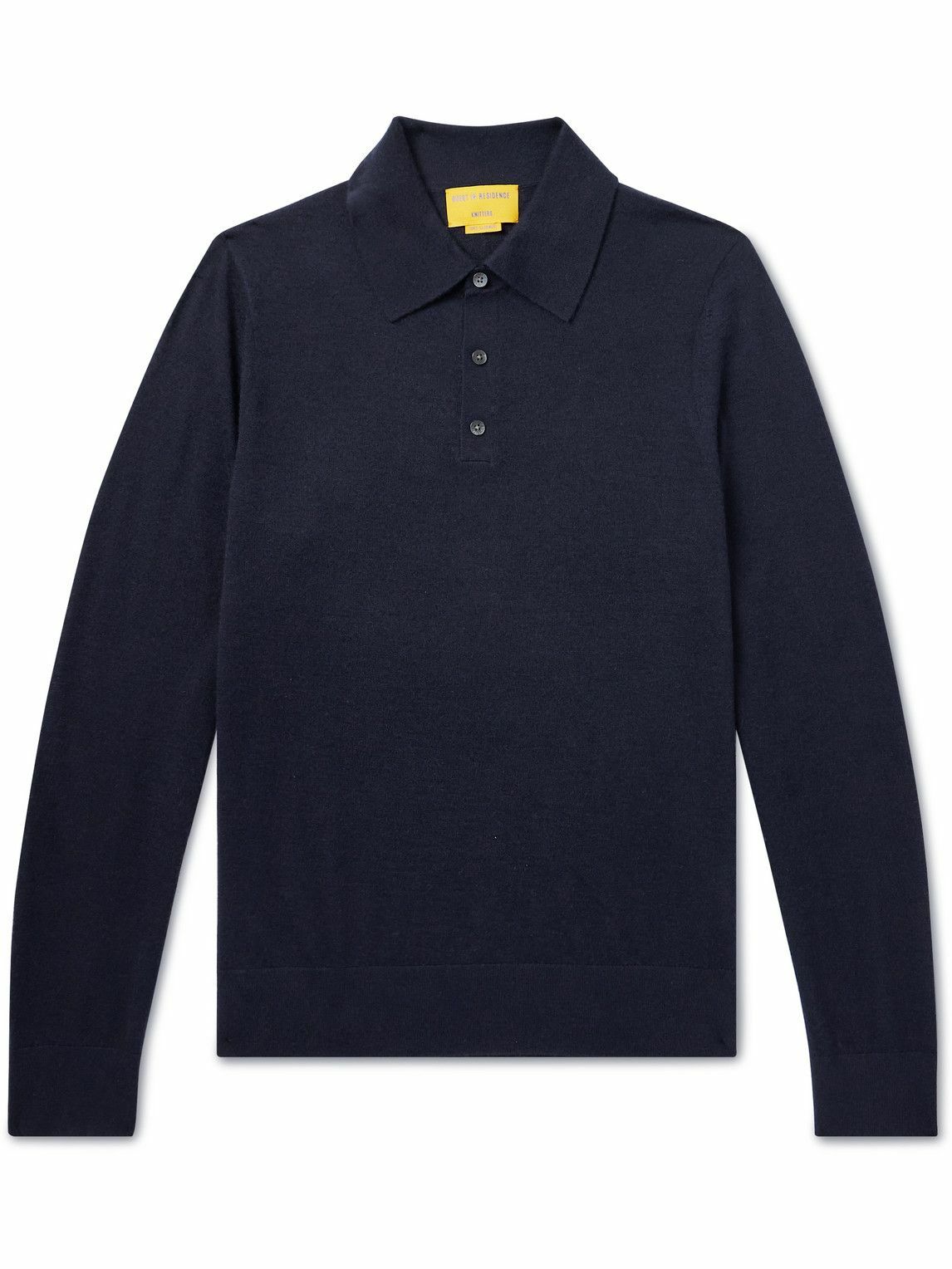 Guest In Residence - Airy Cashmere Polo Shirt - Blue
