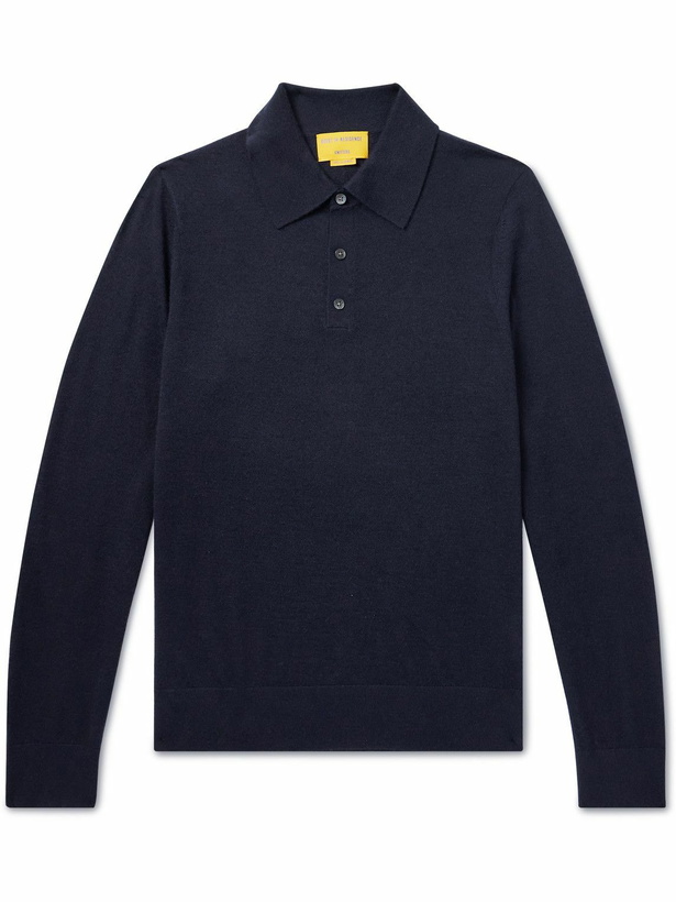 Photo: Guest In Residence - Airy Cashmere Polo Shirt - Blue
