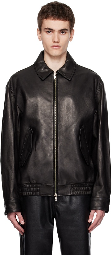 Photo: Dunst Black Zipped Leather Jacket