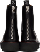 R13 Black Single Stack Chelsea Boots