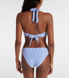 Heidi Klein Sardinia printed halterneck bikini top