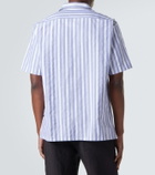 Brioni Striped cotton poplin bowling shirt
