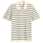 A.P.C. Men's Polo Shirt in Ecru/Black