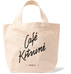 Café Kitsuné - Logo-Print Cotton-Canvas Tote Bag - Neutrals