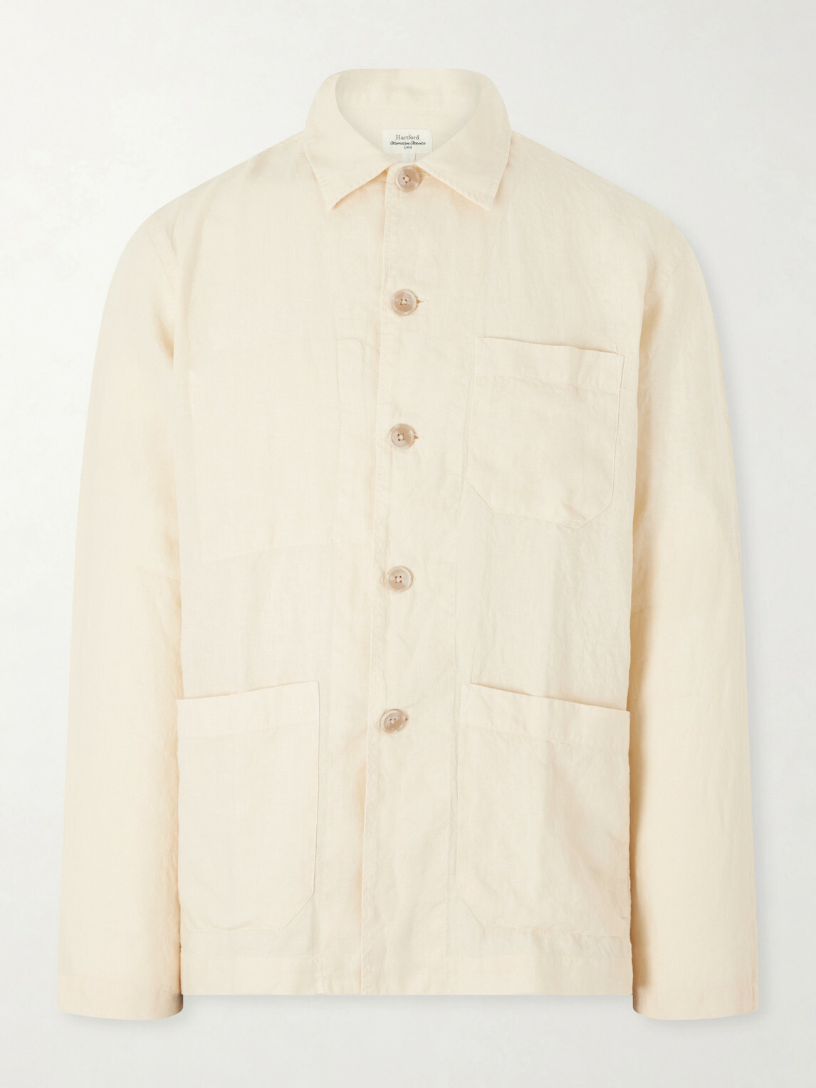 Hartford - Perry Linen and Cotton-Blend Woven Jacket - Yellow
