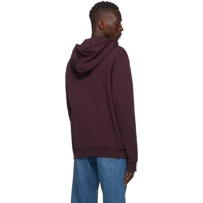 Maison Margiela Burgundy Stereotype Zip-Up Hoodie Maison Margiela