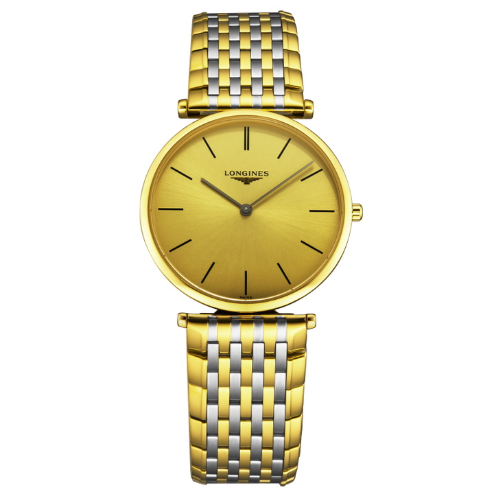 Photo: Longines La Grande Quartz Gold Dial Unisex Watch L4.755.2.32.7