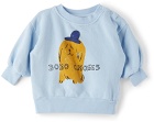 Bobo Choses Baby Blue Dog In The Hat Sweatshirt