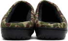 SUBU Khaki Quilted Camo Slippers