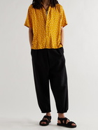 SAINT LAURENT - Camp-Collar Printed Woven Shirt - Yellow