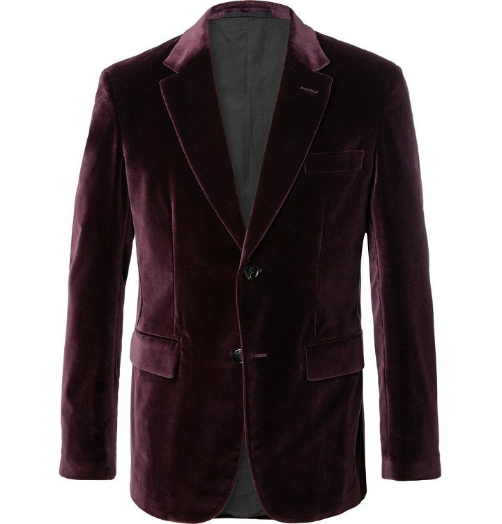 Photo: Berluti - Plum Stretch-Cotton Velvet Suit Jacket - Men - Plum