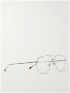 BRIONI - Aviator-Style Silver-Tone Optical Glasses - Silver