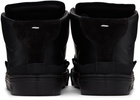 Maison Margiela Black Leather Mid-Top Sneakers