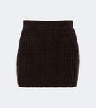 Jardin des Orangers Wool and cashmere jacquard miniskirt