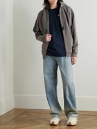 LOEWE - Logo-Embroidered Cotton-Jersey Zip-Up Hoodie - Gray