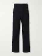 OrSlow - Straight-Leg Herringbone Cotton Trousers - Black