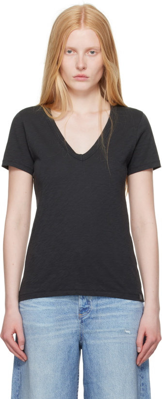 Photo: rag & bone Black 'The Slub' T-shirt
