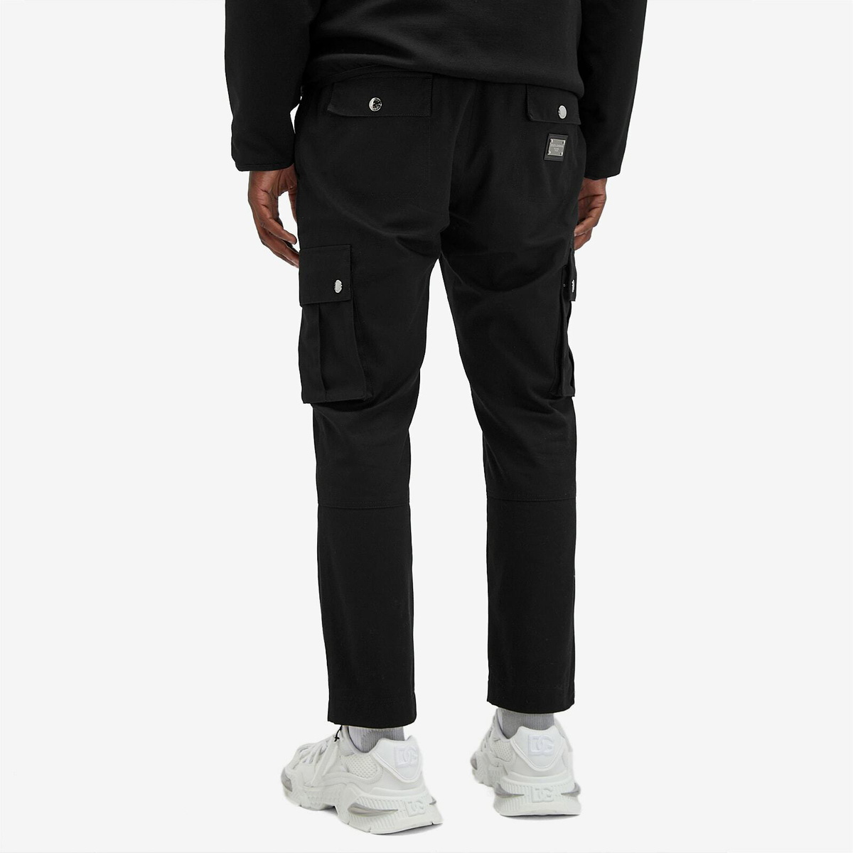 Dolce & Gabbana Men's Gabardine Cargo Pant in Black