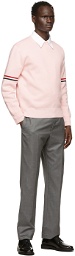 Thom Browne Pink Milano RWB Stripe Sweater