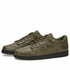 Nike Dunk Low Retro PRM QS Sneaker in Army Olive/Black