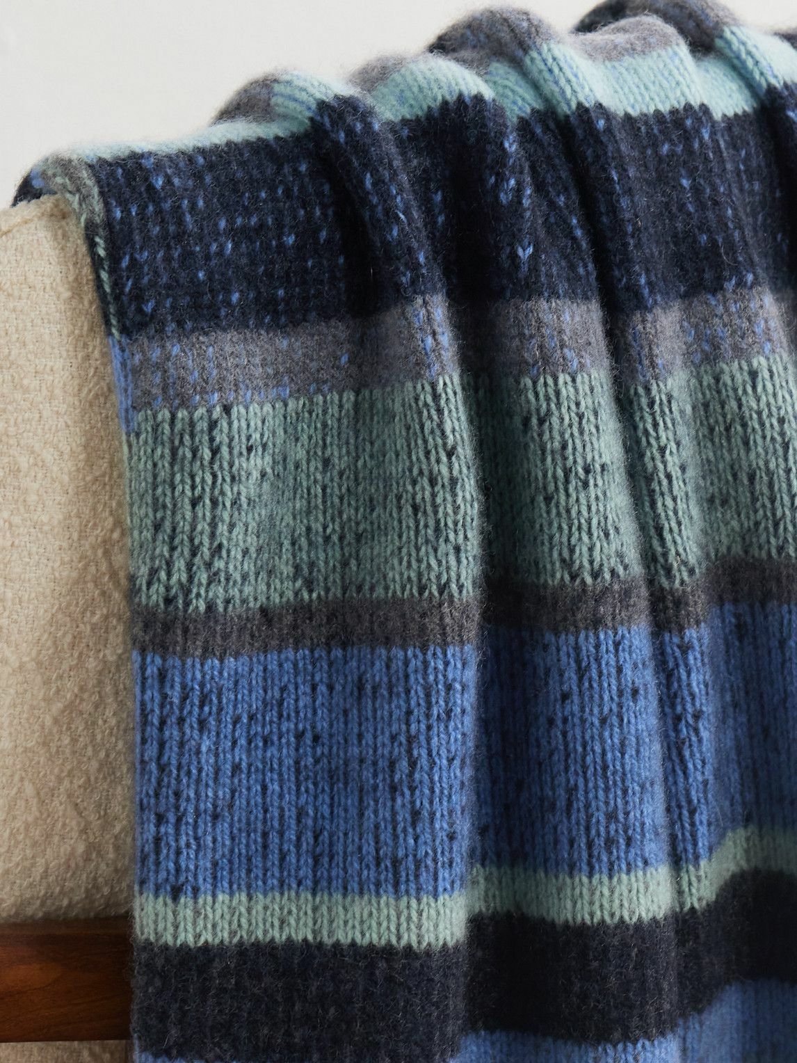 The Elder Statesman - Striped Cashmere Blanket