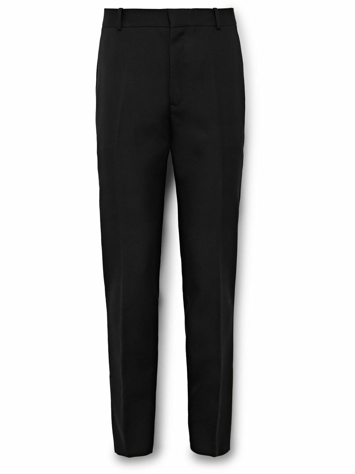Alexander McQueen - Slim-Fit Wool Barathea Suit Trousers - Black ...