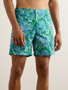 Sid Mashburn - Slim-Fit Mid-Length Printed Swim Shorts - Blue