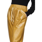 Givenchy Yellow Leather Drawstring Trousers