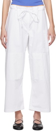 Gil Rodriguez White 'The Lou' Lounge Pants