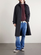 A.PRESSE - Vintage Cotton-Jersey Hoodie - Burgundy